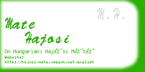 mate hajosi business card